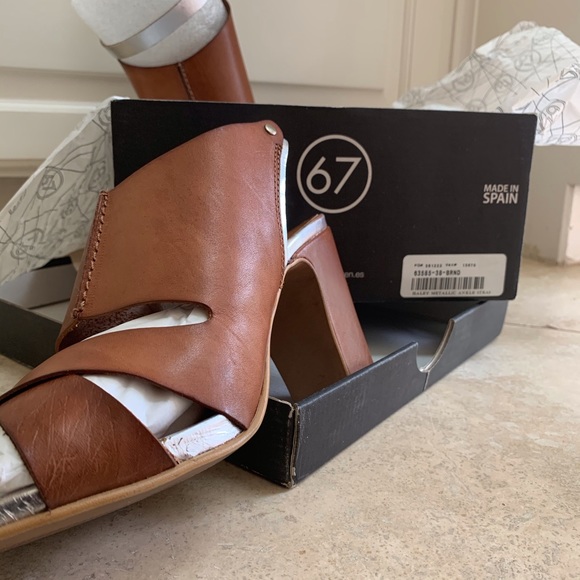 Sixty Seven Heels Leather Silver Strap Size 38 - Picture 10 of 11